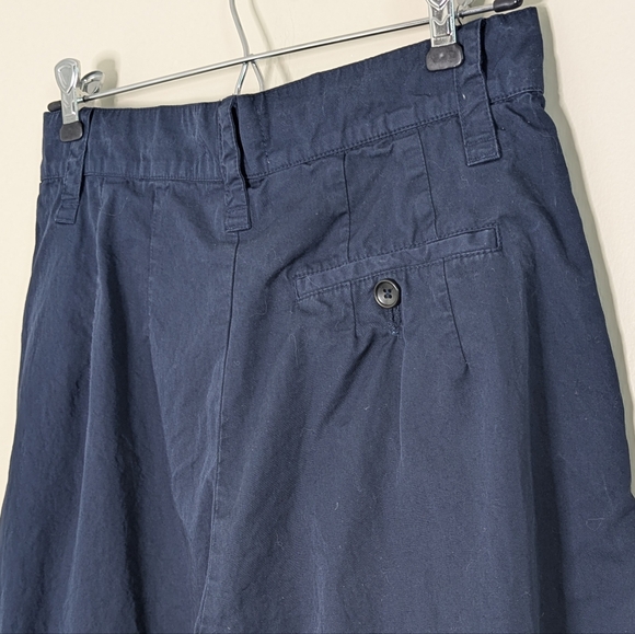 TOAST Women's Size 10 Cotton Navy Wide-Leg Pleat Front Culotte Pants *Runs Small - Picture 3 of 6